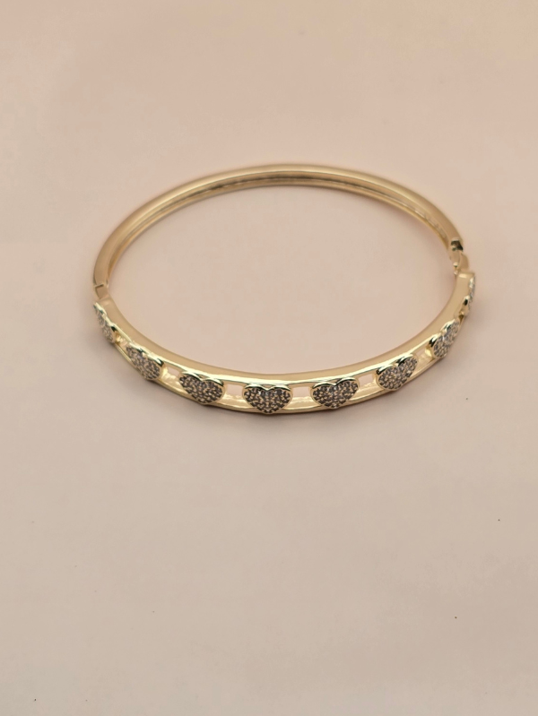 Bracelete Coração Zircônia Cravejado - Imagem 2