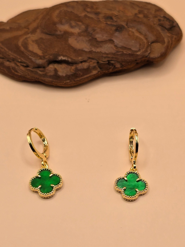 Conjunto Alhambra Trevo, Colar e Brinco Articulado e Colar