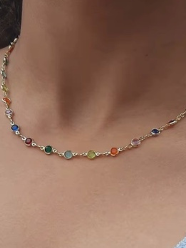 CHOKER ACRILICO COLORIDA