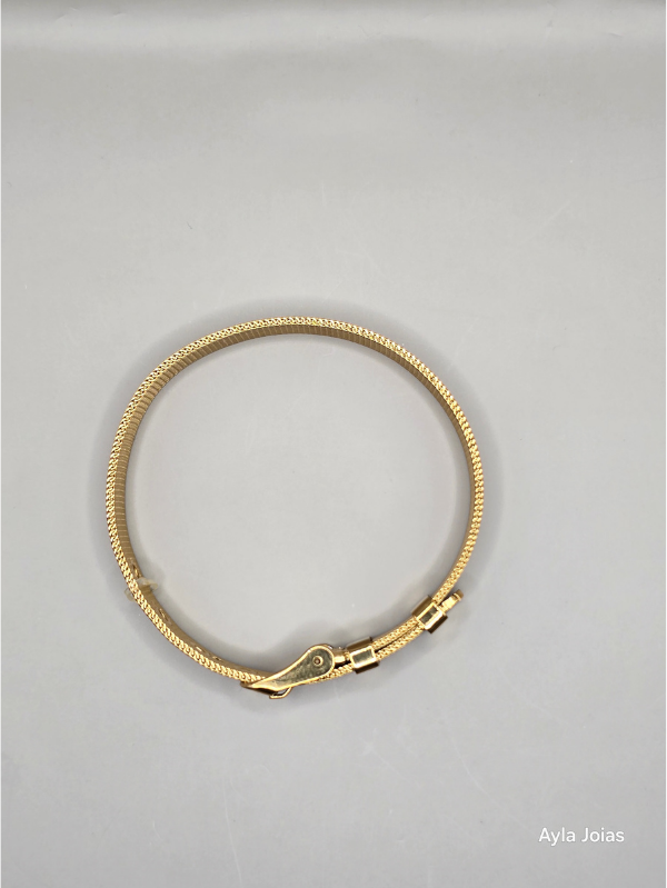 Pulseira Malha Relógio em Aço – Cor Ouro - Imagem 2