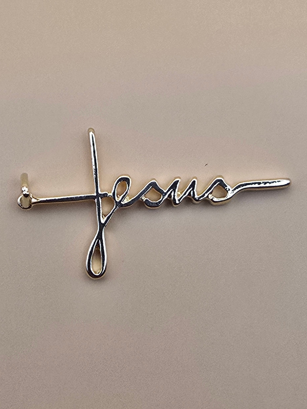 Pingente Cruz Jesus 38mm – 1,3g - Imagem 2