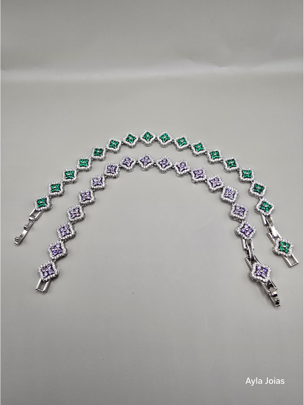 Pulseira com Zircônia – Ródio Branco