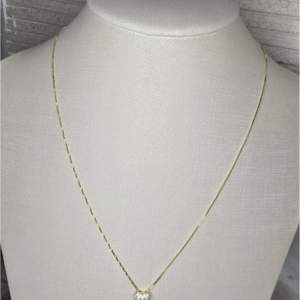 Gargantilha Mini Coração Cravejado – Banhada a Ouro 18K