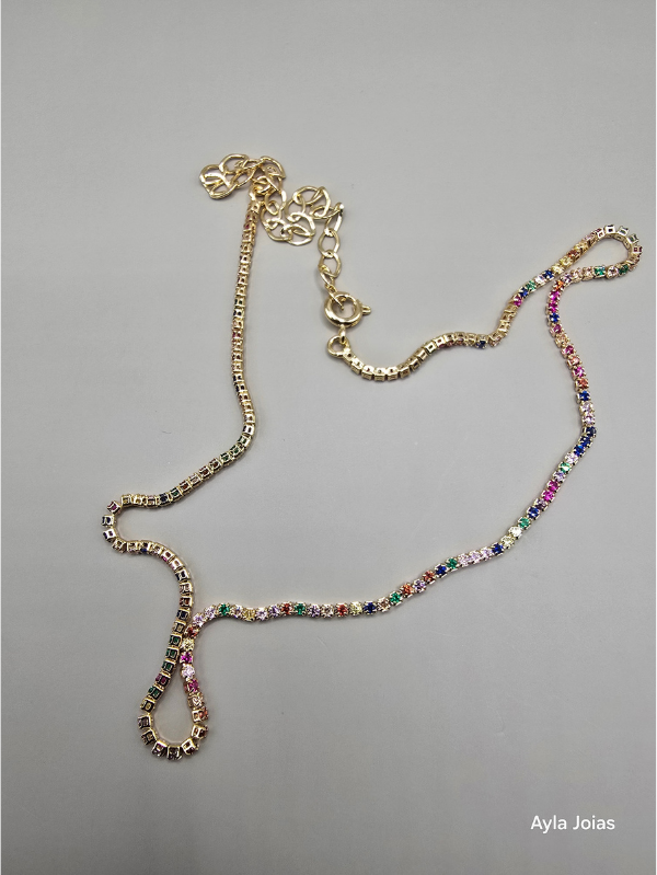 Choker Zircônia Colorida - Imagem 2