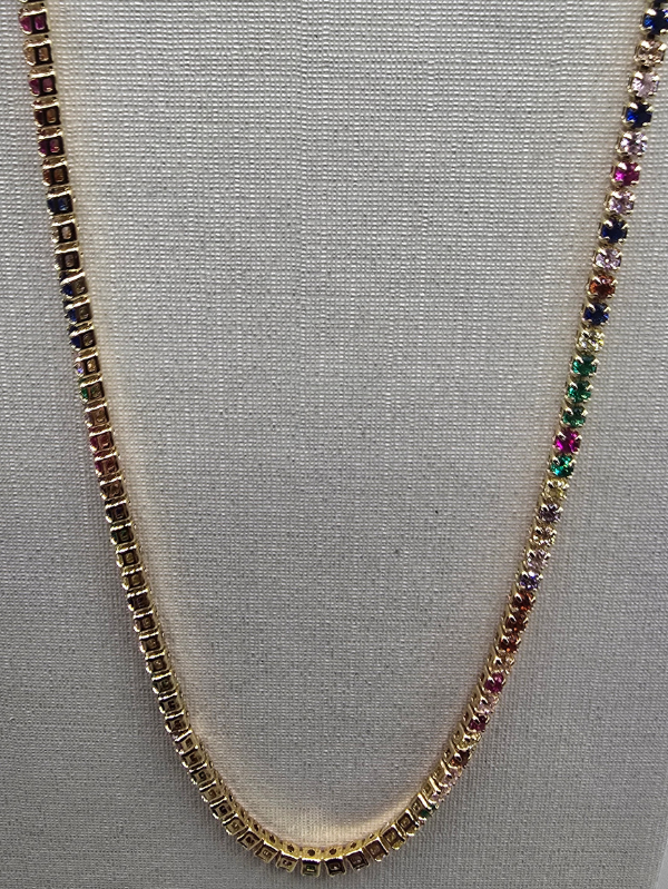 Choker Zircônia Colorida