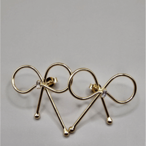 Brinco Laço Fio – 2,9g - banhado em ouro 18k