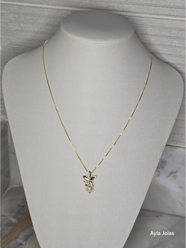 Conjunto Flor com Gota de Zircônia - Imagem 5
