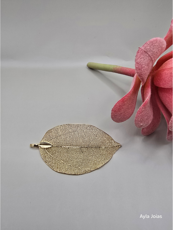 Pingente Folha Natural 4x6cm