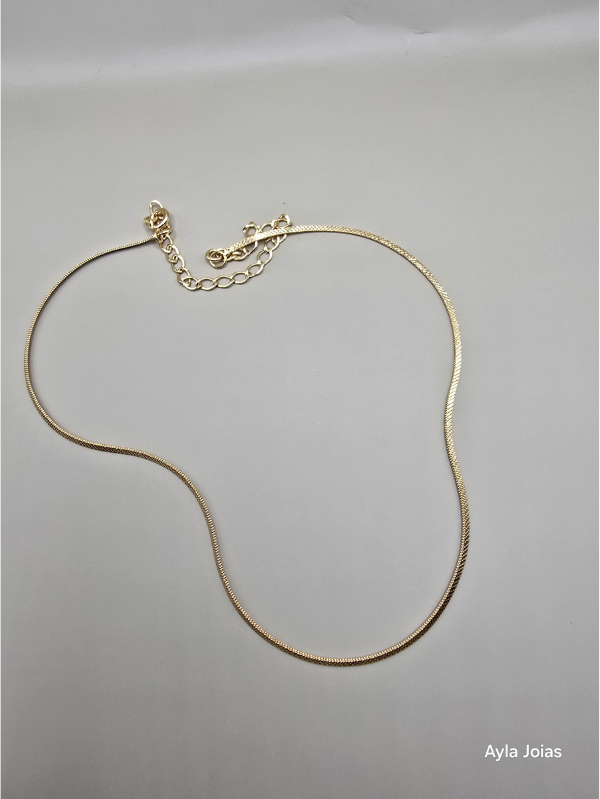 Tornozeleira Rabo de Rato Diamantada – Banhada a Ouro 18k