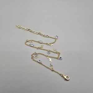 Tornozeleira Raio com Zircônia Pendurado