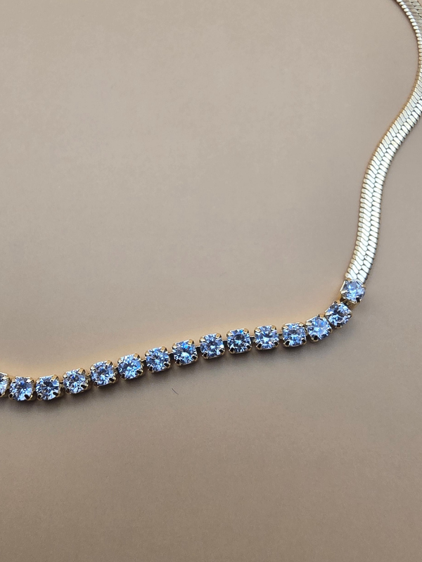 Pulseira Fita com Zircônia 2mm – Banhada em ouro 18k - Imagem 2