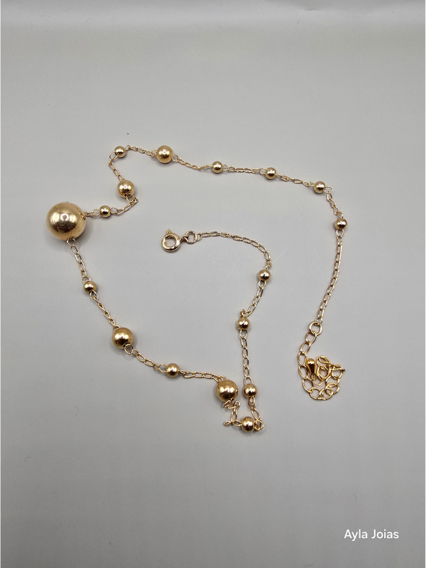 Colar Bolas Banhado a Ouro 18K - Imagem 4