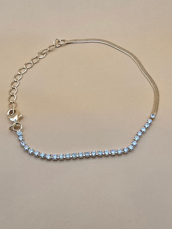 Pulseira Fita com Zircônia 2mm – Banhada em ouro 18k - Imagem 3