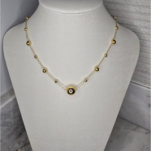 Colar Bolas Banhado a Ouro 18K
