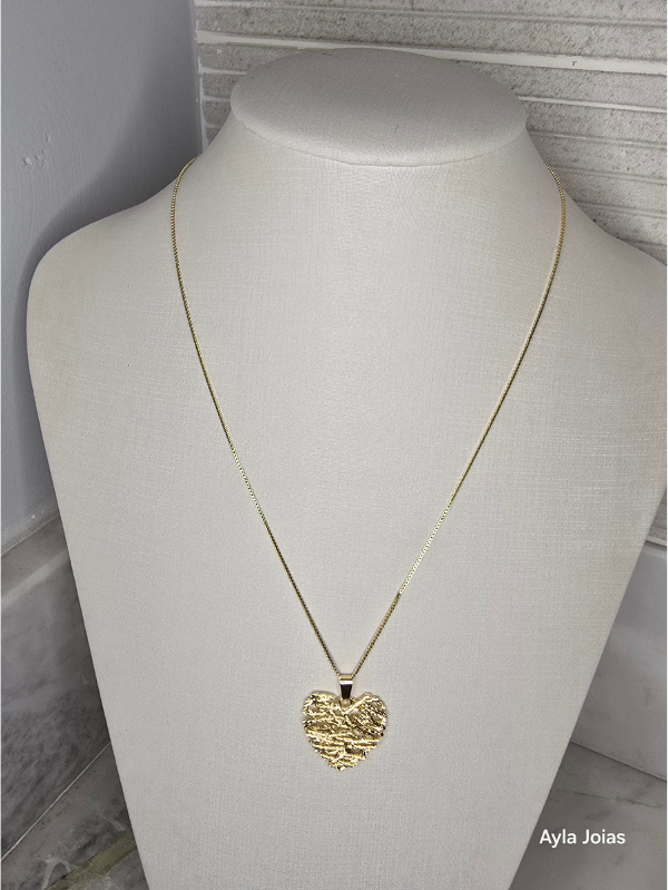 Conjunto Coração Galhos – Banhado em ouro 18K