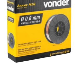 Arame Solda Mig 0.8mm Carretel Com 5kg Uso Com Gás Vonder