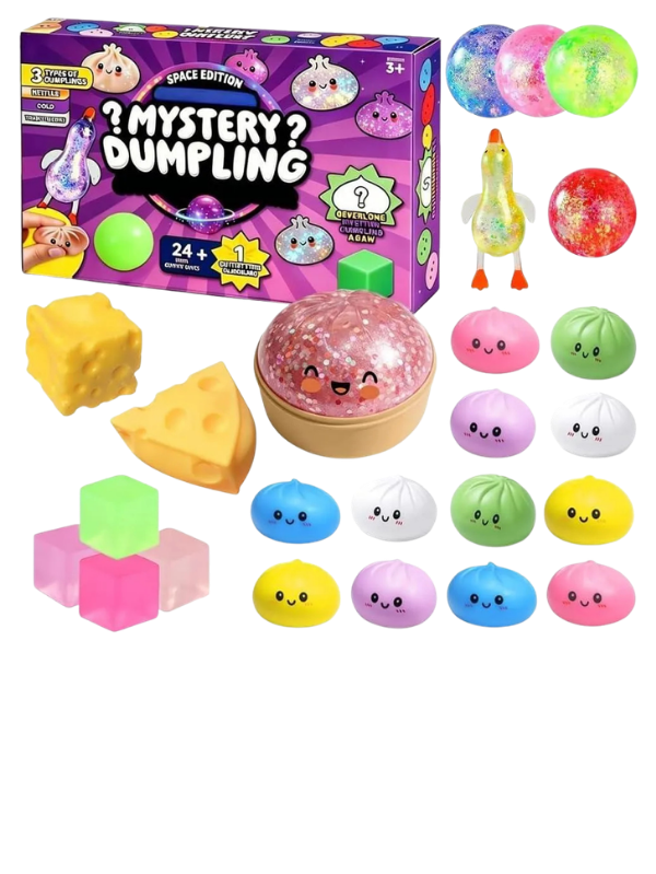 24 Unidades Bollos Antiestres Mystery Dumplings Squishy, Slo (cópia)