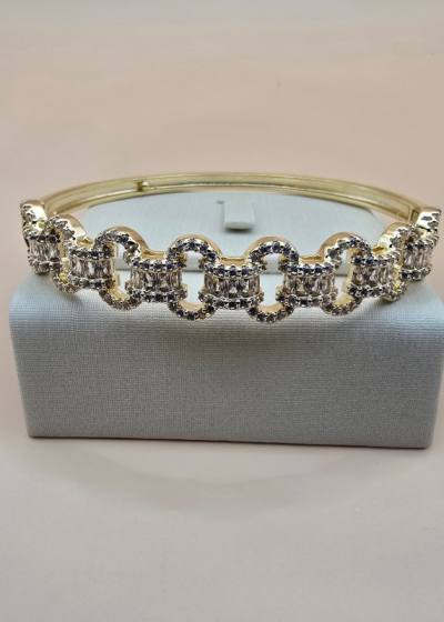BRCT 101-Bracelete Cravejado Luxo
